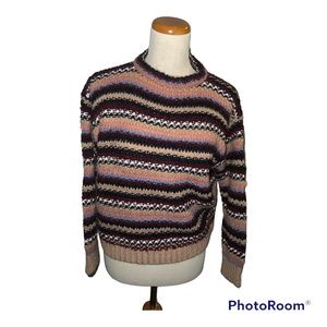Elsamanda Small multi-color pullover sweater New With Tags made in Italy